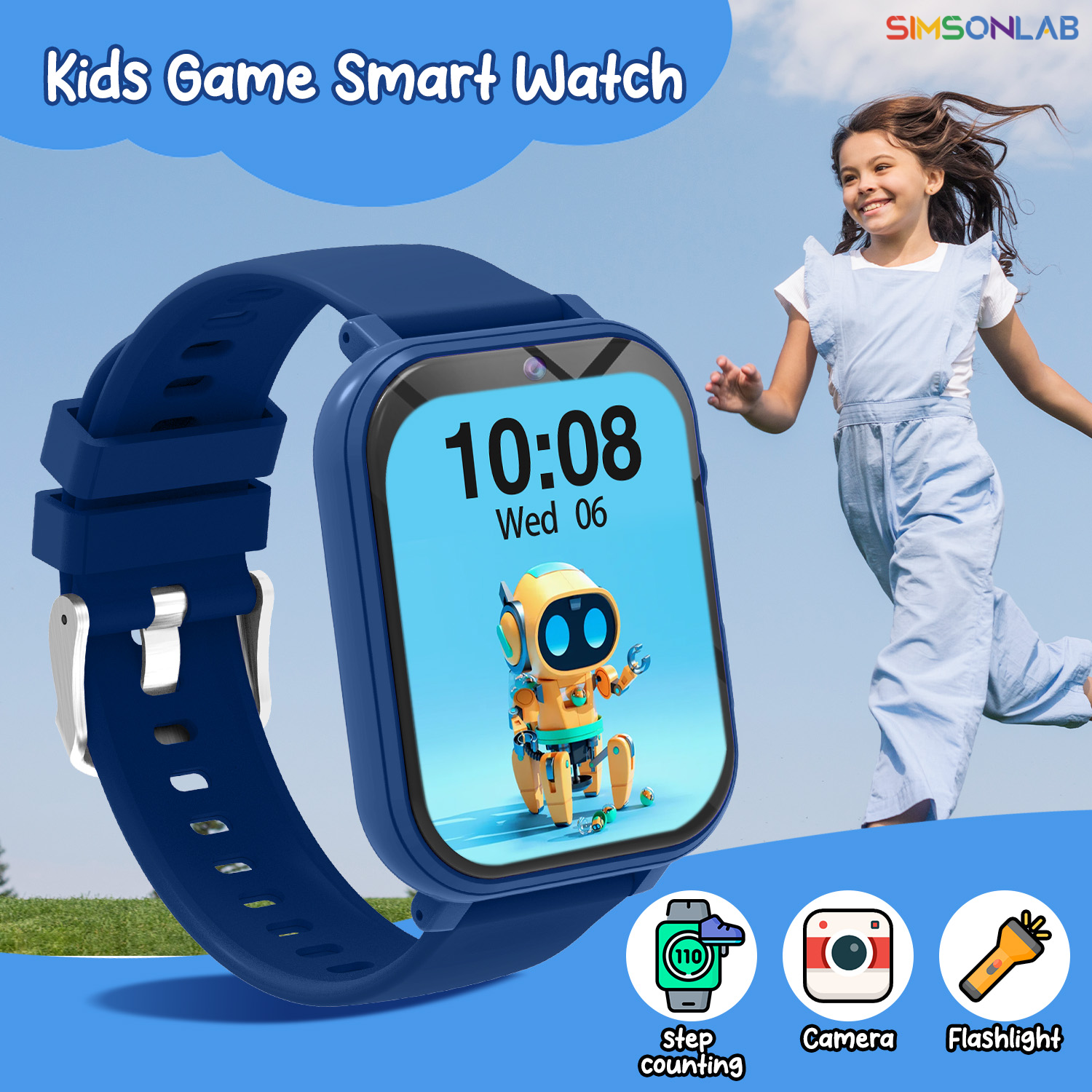Smartwatch Watches For 12 Year Old Boy - Kids Smart Watch Games Camera Flashlight
