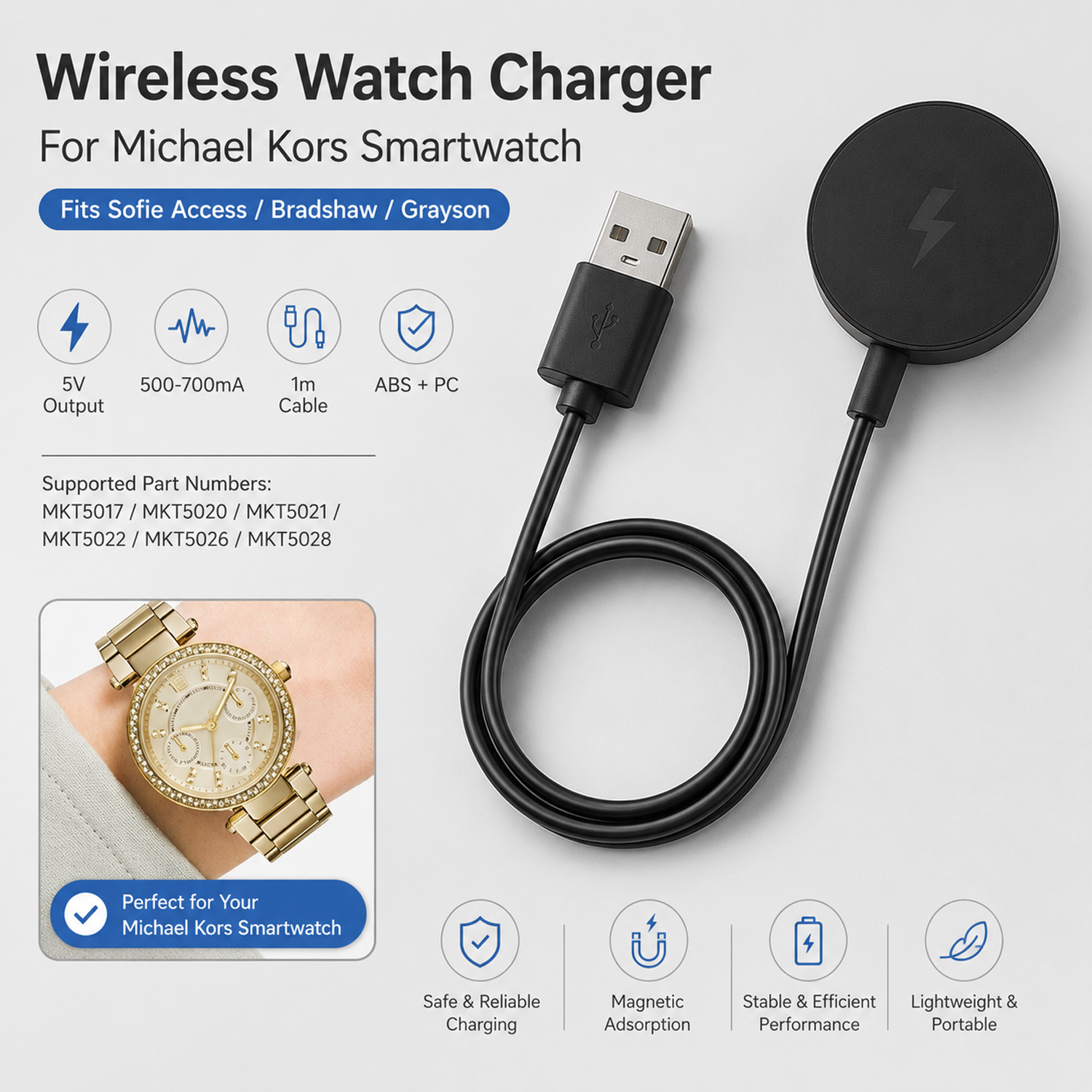 Charger Cable For Michael Kors – Smartwatch Watches Michael Kors Bewertung und Preis