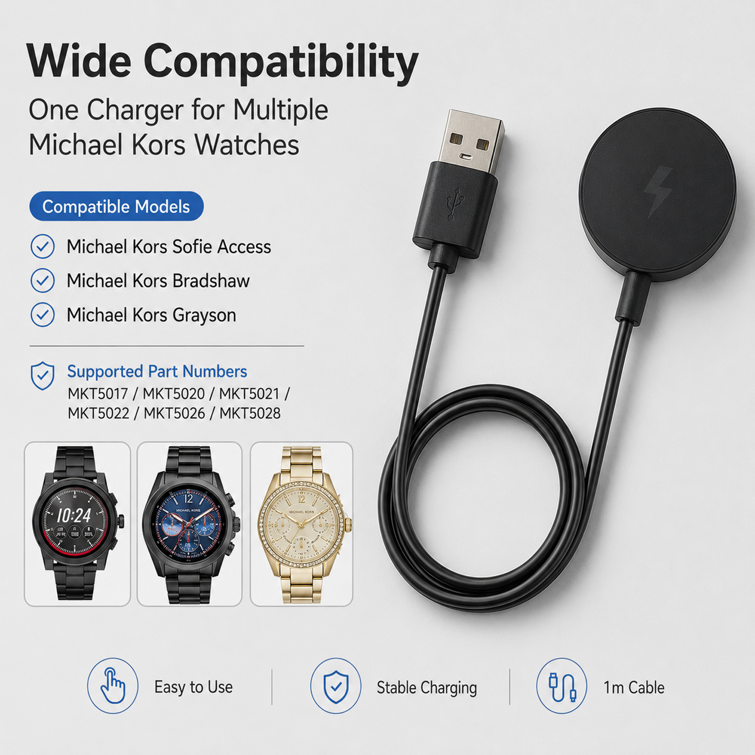 Charger Cable For Michael Kors – Smartwatch Watches Michael Kors Bewertung und Preis