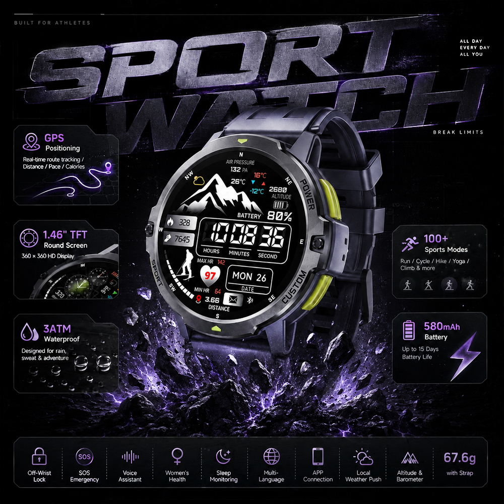 2026 NEW 1.46 Inches Military  – Smartwatch Timex Watches For Men Bewertung und Preis