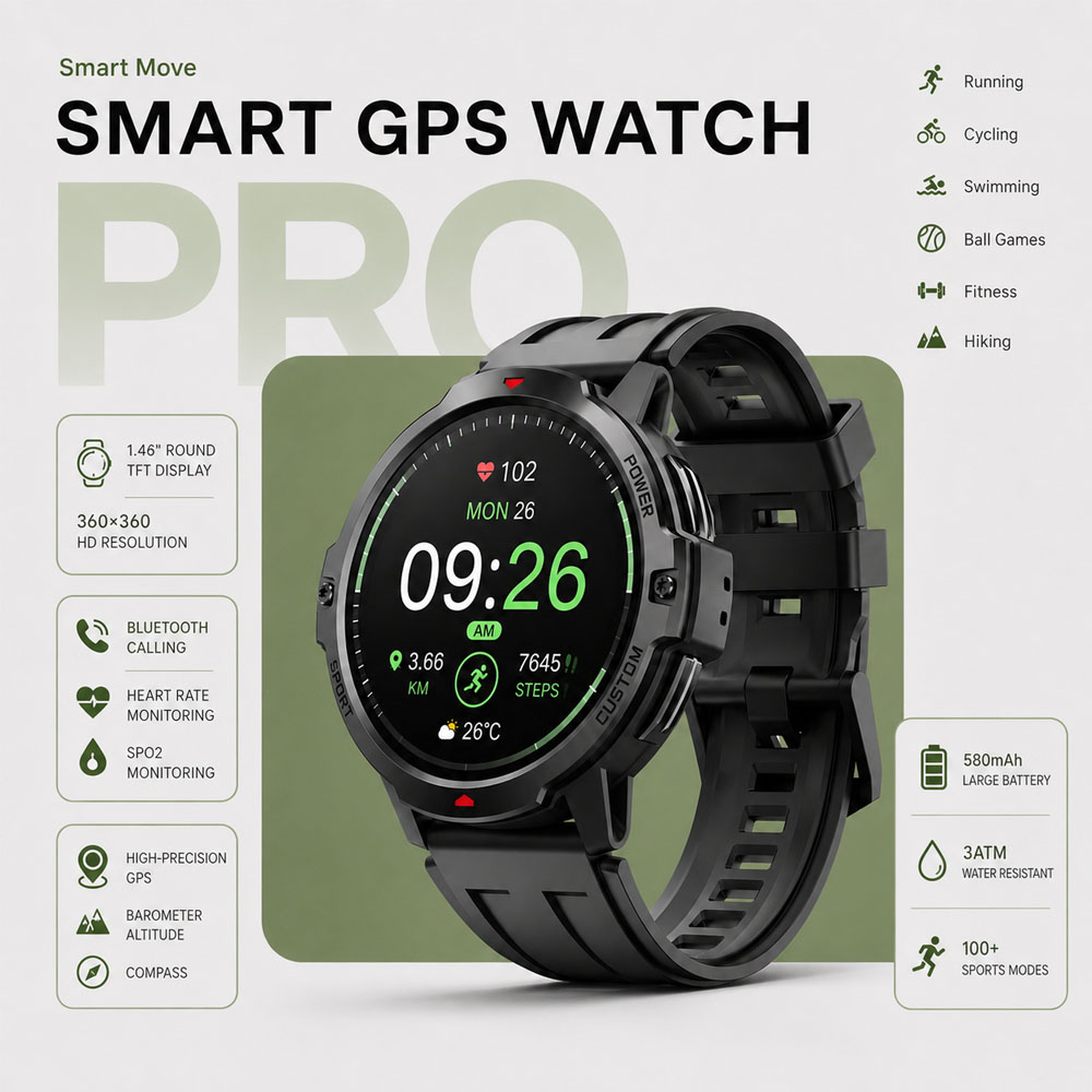 NEW 1.46 Inches Military GPS S – Smartwatch Timex Watches For Men Bewertung und Preis