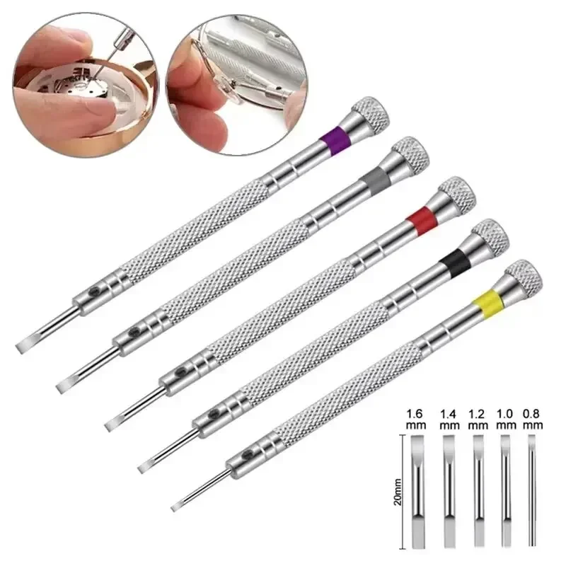 5pcs/set 0.8-1.6mm Steel Screw – Watchmaker Screwdriver Bewertung und Preis