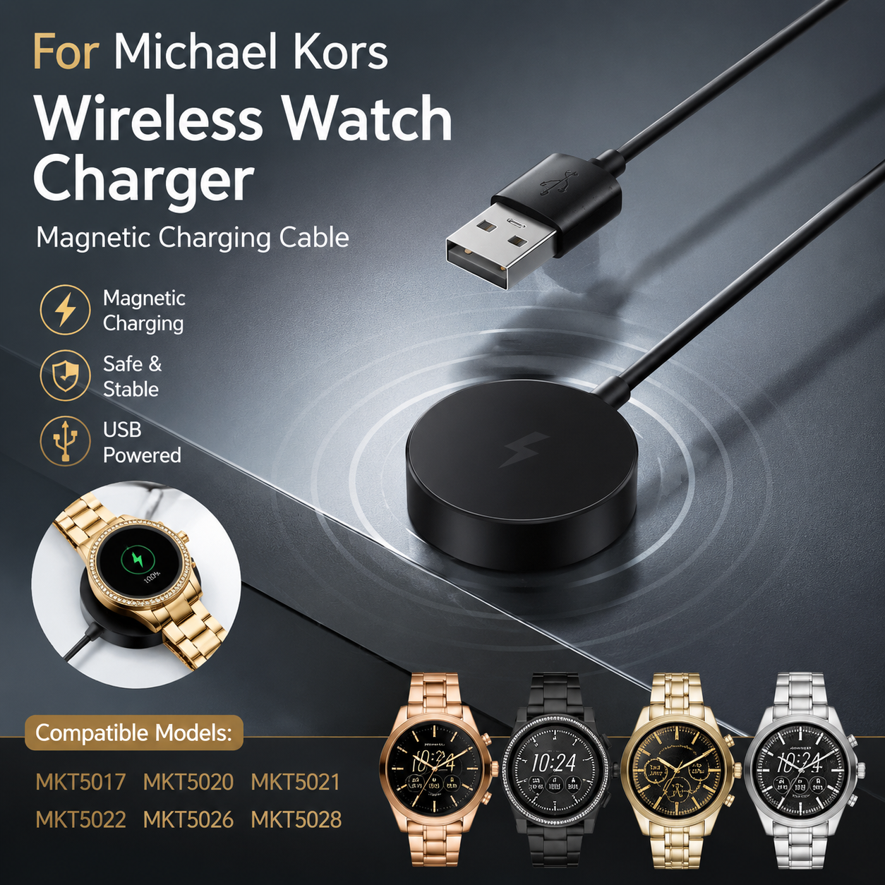 Charger Cable For Michael Kors – Smartwatch Watches Michael Kors Bewertung und Preis