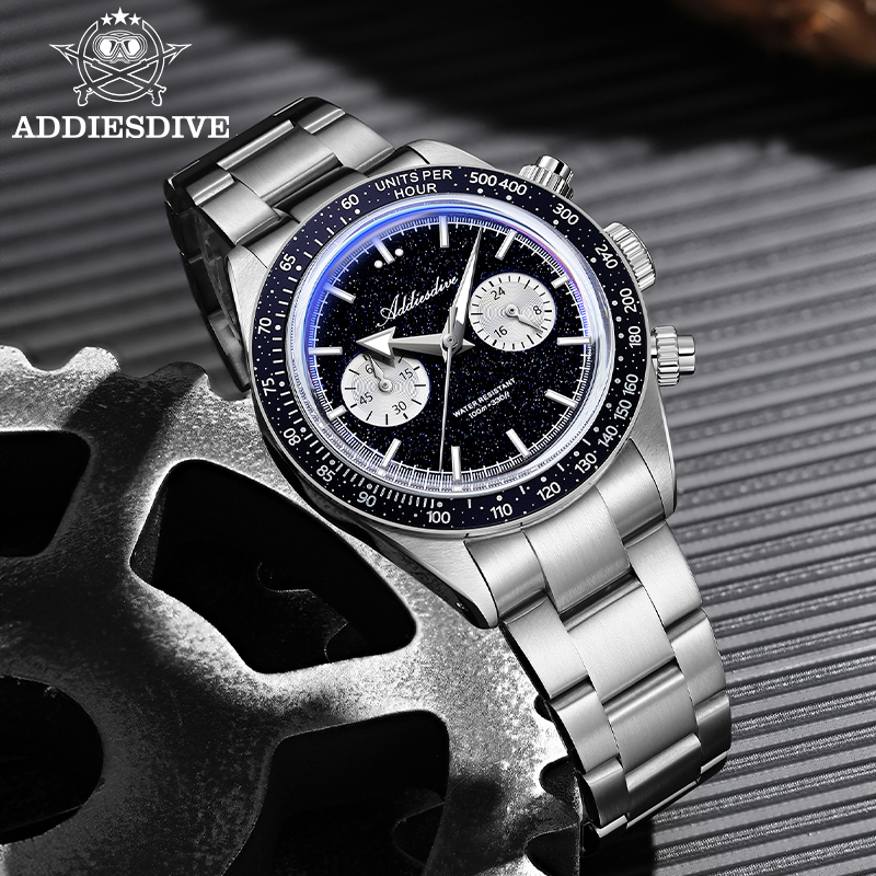 ADDIESDIVE VK64 Chronograph Qu – Watch Crown Pusher Bewertung und Preis