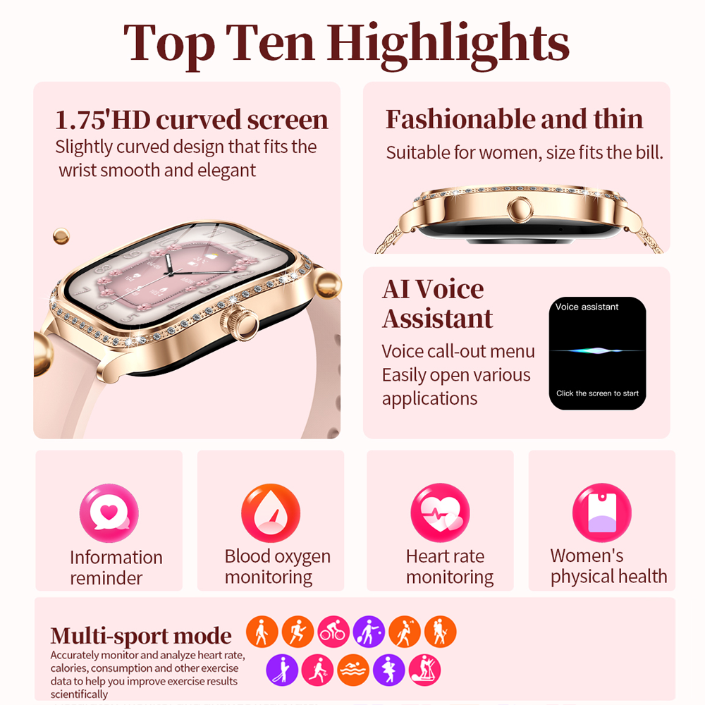 New Fashion Women's Smart Watc – Watches Ladies Smartwatch Bewertung und Preis