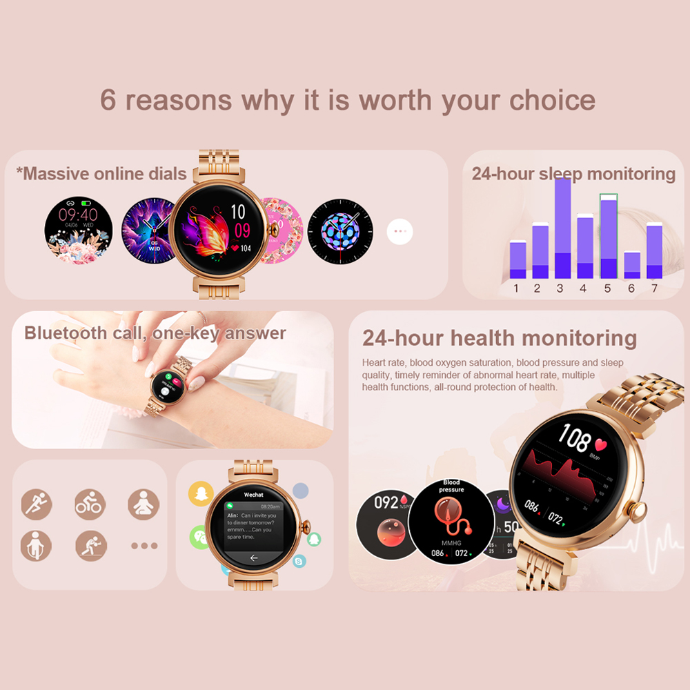 1.04 inch AMOLED Screen Fashio – Watches Ladies Smartwatch Bewertung und Preis