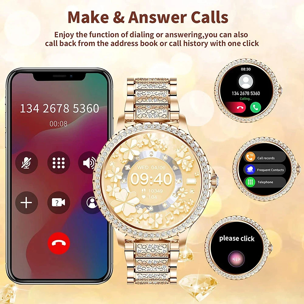 Fashion Luxury Gold Women Smar – Watches Ladies Smartwatch Bewertung und Preis
