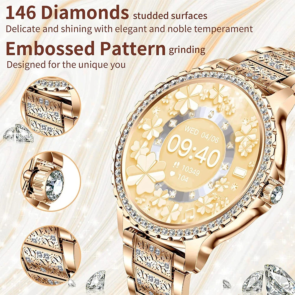 Fashion Luxury Gold Women Smar – Watches Ladies Smartwatch Bewertung und Preis