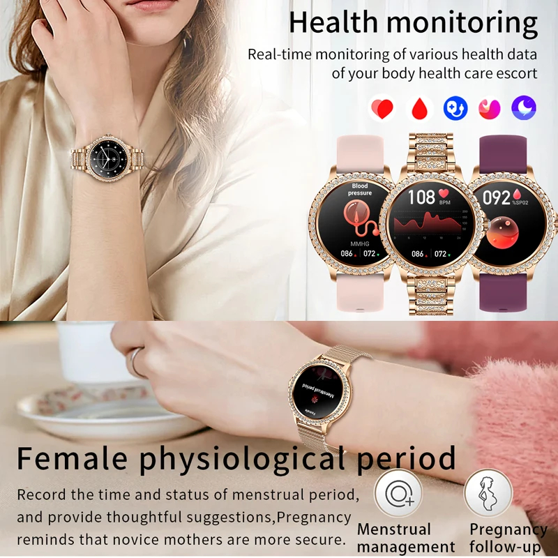 Fashion Luxury Gold Women Smar – Watches Ladies Smartwatch Bewertung und Preis